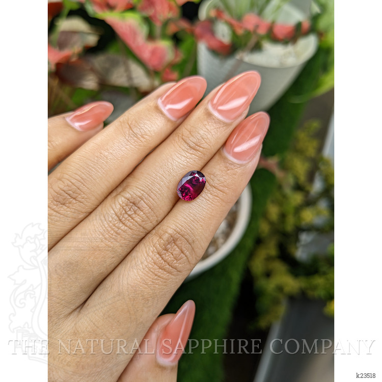 2.97 Ct. Purplish Pink Garnet from Ceylon (Sri Lanka)
