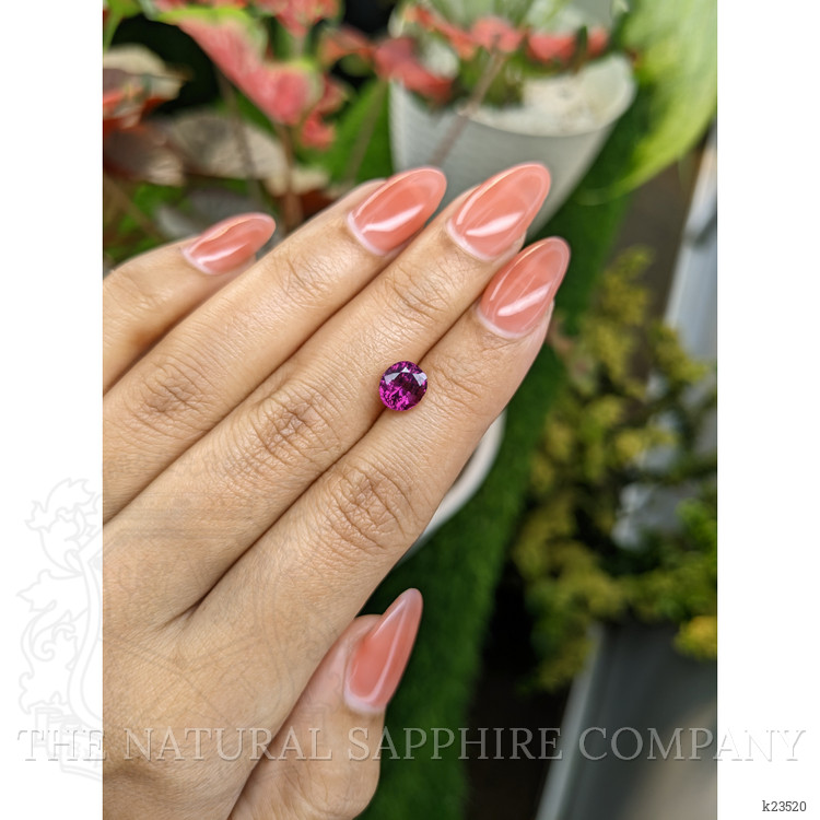 2.28 Ct. Purplish Pink Garnet from Ceylon (Sri Lanka)