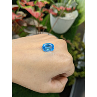 8.54 Ct. Swiss Blue Topaz from Ceylon (Sri Lanka) Life Style