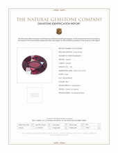 1.23 Ct. Red Garnet from Ceylon (Sri Lanka) Scan Report