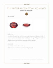 0.69 Ct. Orangish Red Garnet from Ceylon (Sri Lanka) Appraisal