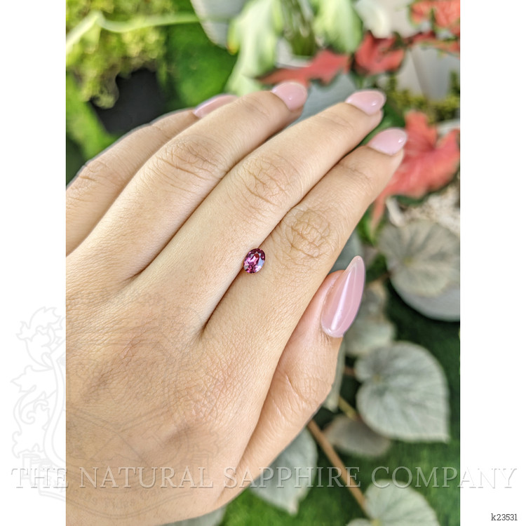 0.44 Ct. Purplish Pink Rhodolite Garnet from Ceylon (Sri Lanka)