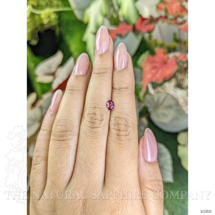 0.44 Ct. Purplish Pink Rhodolite Garnet from Ceylon (Sri Lanka)