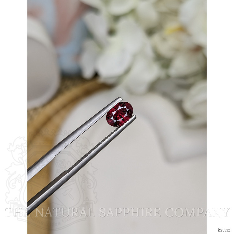 0.86 Ct. Purplish Red Rhodolite Garnet from Ceylon (Sri Lanka)