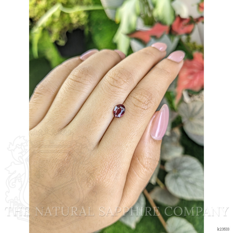 1.29 Ct. Purplish Red Rhodolite Garnet from Ceylon (Sri Lanka)