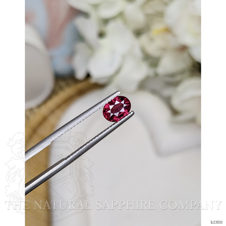 1.29 Ct. Purplish Red Rhodolite Garnet from Ceylon (Sri Lanka)