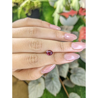 1.29 Ct. Purplish Red Rhodolite Garnet from Ceylon (Sri Lanka) Life Style