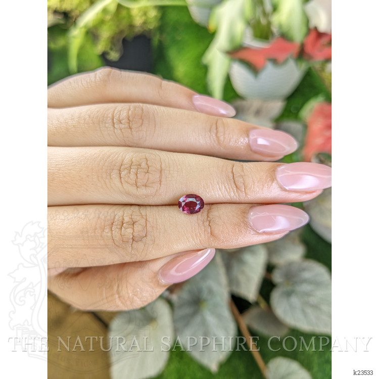1.29 Ct. Purplish Red Rhodolite Garnet from Ceylon (Sri Lanka)