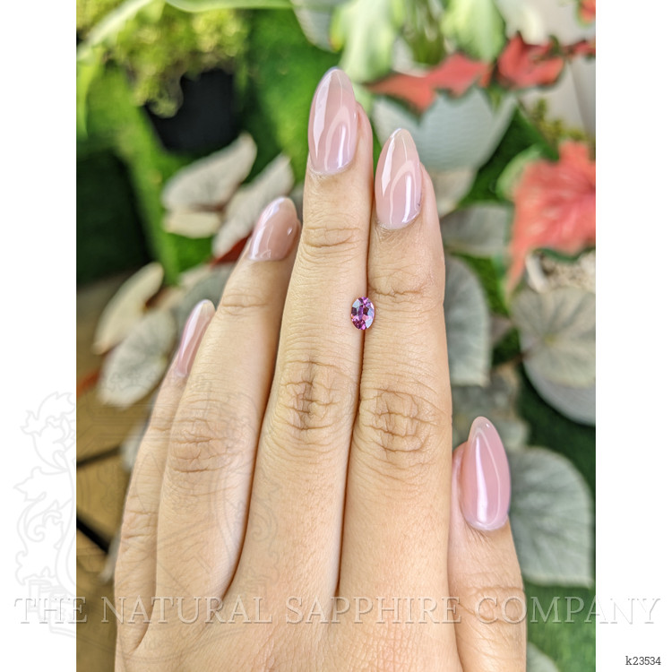 0.42 Ct. Pinkish Purple Rhodolite Garnet from Ceylon (Sri Lanka)