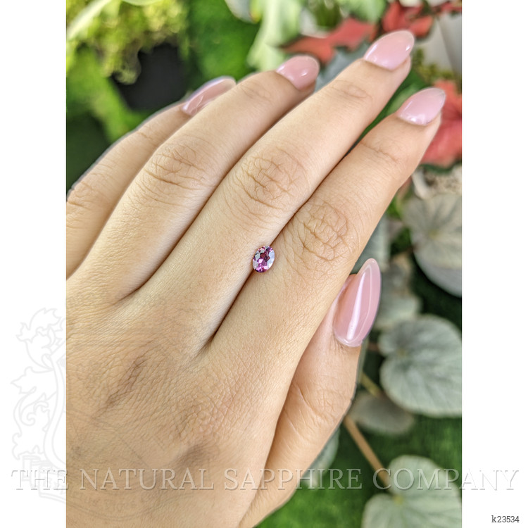 0.42 Ct. Pinkish Purple Rhodolite Garnet from Ceylon (Sri Lanka)