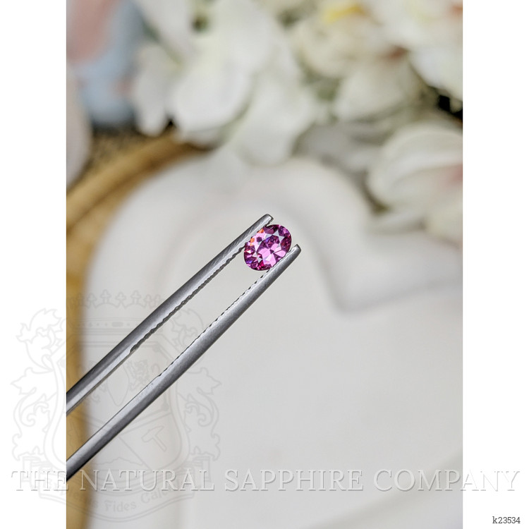 0.42 Ct. Pinkish Purple Rhodolite Garnet from Ceylon (Sri Lanka)