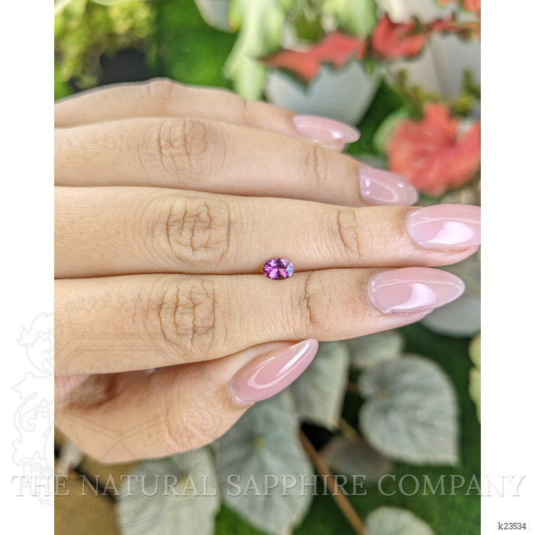 0.42 Ct. Pinkish Purple Rhodolite Garnet from Ceylon (Sri Lanka)