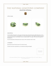 1.38 Ct. Demantoid Garnet from Madagascar Appraisal