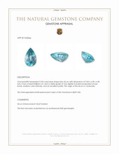 2.83 Ct. Blue Zircon from Cambodia Appraisal