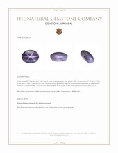 4.05 Ct. Purple Star Spinel from Ceylon (Sri Lanka) Appraisal