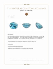 2.89 Ct. Blue Zircon from Cambodia Appraisal