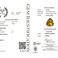 195.31 Ct. Yellow Citrine from Ceylon (Sri Lanka) Scan Report