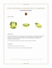 1.43 Ct. Yellowish Green Chrysoberyl from Ceylon (Sri Lanka) Appraisal