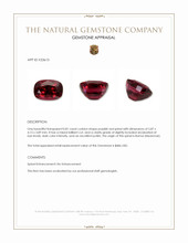0.81 Ct. Purplish Red Spinel from Burma (Myanmar) Appraisal