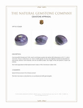2.84 Ct. Purple Star Spinel from Ceylon (Sri Lanka) Appraisal