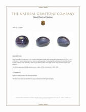 2.14 Ct. Purple Star Spinel from Ceylon (Sri Lanka) Appraisal