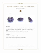 4.41 Ct. Purple Star Spinel from Ceylon (Sri Lanka) Appraisal