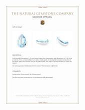1.70 Ct. Blue Aquamarine from Ceylon (Sri Lanka) Appraisal