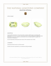1.60 Ct. Yellow Chrysoberyl from Madagascar Appraisal