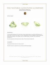 0.94 Ct. Yellowish Green Chrysoberyl from Madagascar Appraisal