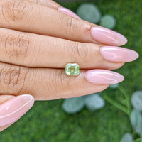 1.11 Ct. Green Grossular Garnet from Tanzania Life Style
