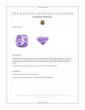 0.96 Ct. Purple Amethyst from Ceylon (Sri Lanka) Appraisal
