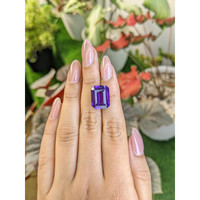 11.22 Ct. Purple Amethyst from Ceylon (Sri Lanka) Life Style