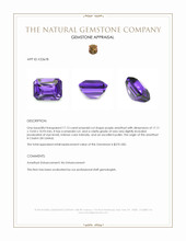 17.13 Ct. Purple Amethyst from Ceylon (Sri Lanka) Appraisal
