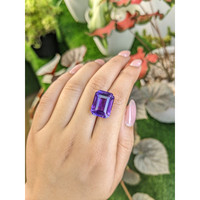 17.13 Ct. Purple Amethyst from Ceylon (Sri Lanka) Life Style