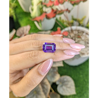 8.58 Ct. Purple Amethyst from Ceylon (Sri Lanka) Life Style