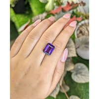 7.39 Ct. Purple Amethyst from Ceylon (Sri Lanka) Life Style