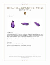 7.79 Ct. Purple Amethyst from Brazil Appraisal