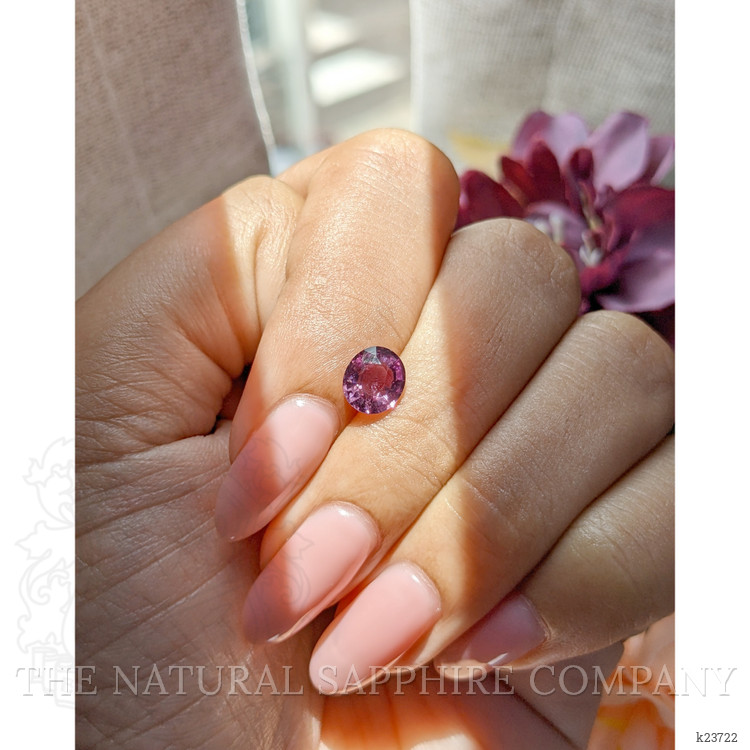 1.27 Ct. Purplish Pink Rhodolite Garnet from Ceylon (Sri Lanka)