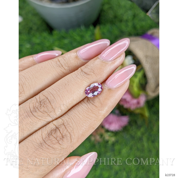 1.74 Ct. Purplish Pink Rhodolite Garnet from Ceylon (Sri Lanka)