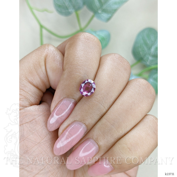 1.95 Ct. Purplish Pink Rhodolite Garnet from Ceylon (Sri Lanka)