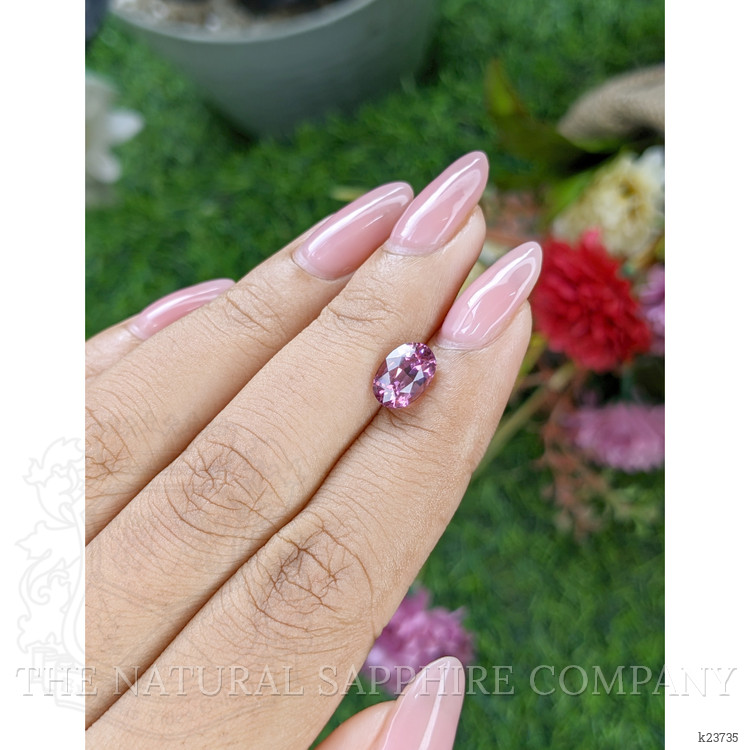 2.14 Ct. Purplish Pink Rhodolite Garnet from Ceylon (Sri Lanka)