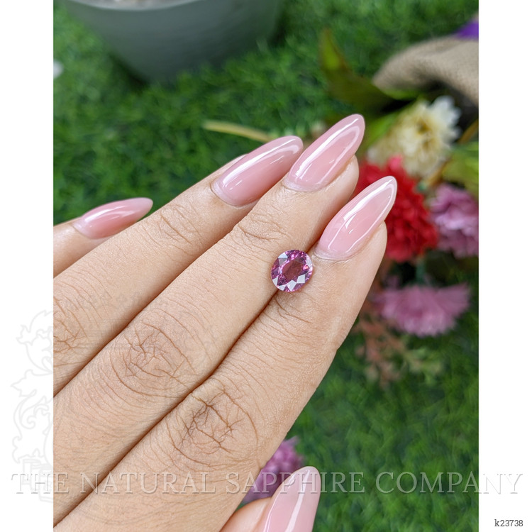 1.26 Ct. Purplish Pink Rhodolite Garnet from Ceylon (Sri Lanka)