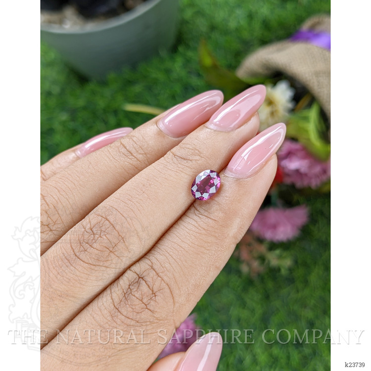 1.57 Ct. Purplish Pink Rhodolite Garnet from Ceylon (Sri Lanka)