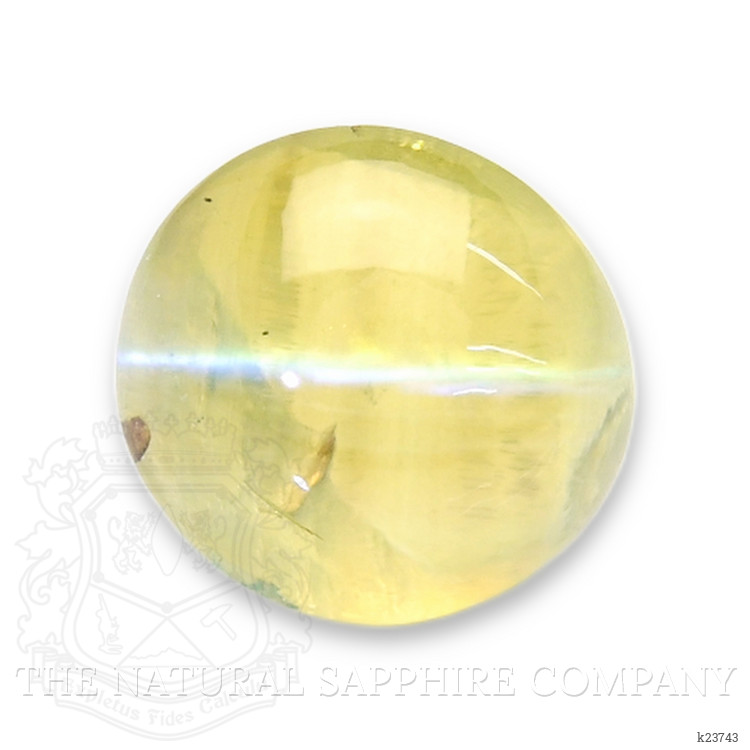 1.92 Ct. Greenish Yellow Cabochon Chrysoberyl from Ceylon (Sri Lanka)