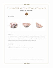 1.18 Ct. Peach Morganite from Brazil Appraisal