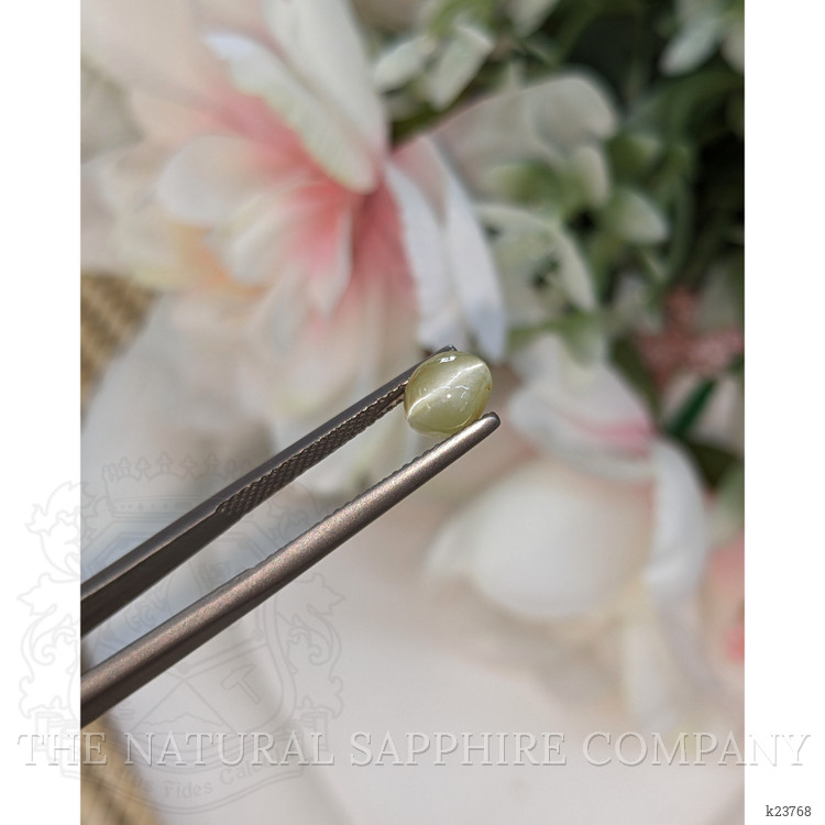 1.68 Ct. Greenish Yellow Cabochon Chrysoberyl from Ceylon (Sri Lanka)