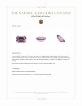 0.74 Ct. Pinkish Purple Spinel from Ceylon (Sri Lanka) Appraisal