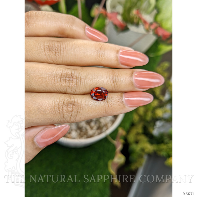 3.19 Ct. Reddish Orange Garnet from Ceylon (Sri Lanka)