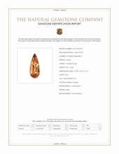 18.45 Ct. Reddish Orange Imperial Topaz from Brazil Scan Report
