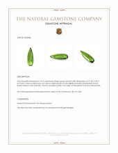 13.23 Ct. Green Cabochon Peridot from Burma (Myanmar) Appraisal